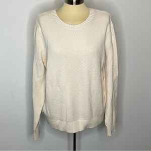 Appleseed's Cream Cotton Crew Neck Sweater